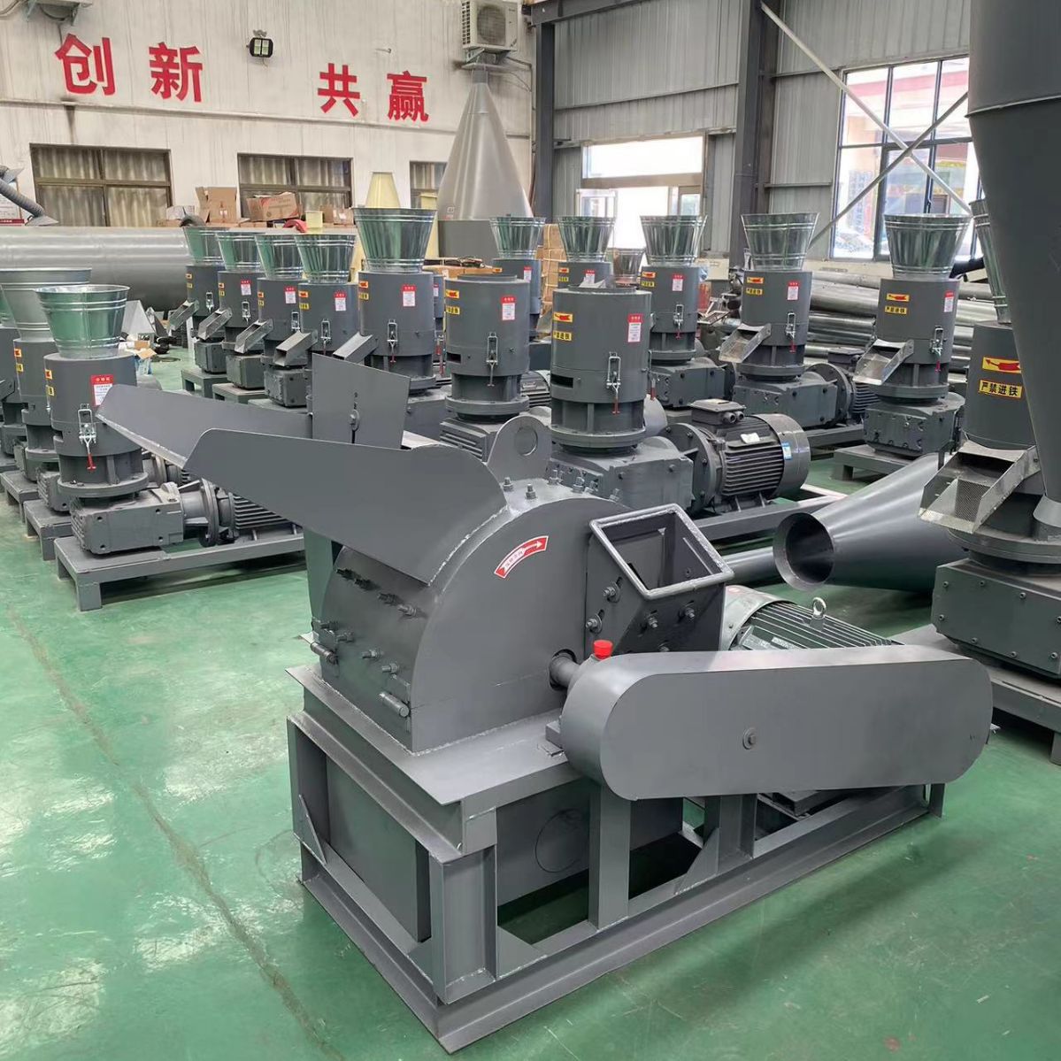 Máquina de pellets biológicas multifuncionales ramas serrín granulador de registro grande