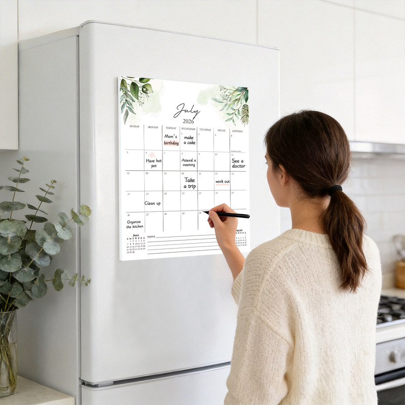 2027 Calendar Amazon Magnetic Calendar High Aesthetic Office Decoration English Schedule Planner Monthly Calendar Customization