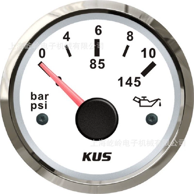 universal instrument for car – automobile instrument - silver-border-white-background-10bar