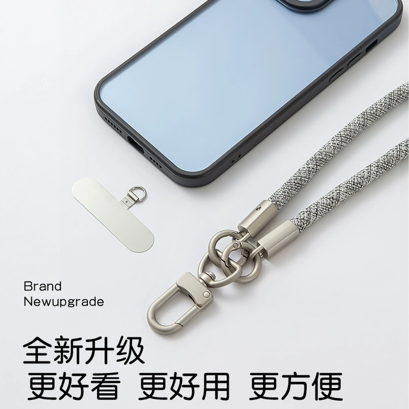 Утолщенный полиэстеровый ремешок для телефона толщиной 8 мм, шейный ремешок через плечо, защита от потери, защита от падения, с проставкой.