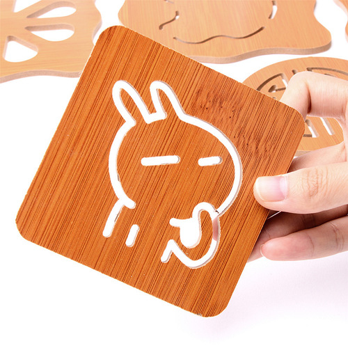 Insulation mat dining table mat wooden bamboo anti-scalding household heat-resistant bowl mat waterproof anti-oil vegetable plate pot cup casserole mat