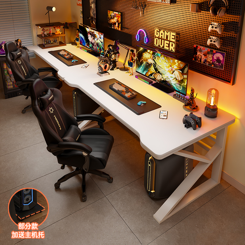 Mesa de escritorio para dos personas mesa de computadora de escritorio doméstica dormitorio mesa de deportes electrónicos mesa y silla con cajón mesa de oficina mesa de trabajo mesa larga