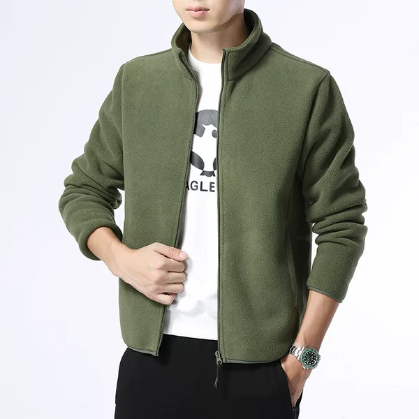 Dropshipping Couple's Fleece Jacket 2026 Autumn/Winter Stand Collar Zipper Style Breathable Warm Commuting Cardigan Wholesale