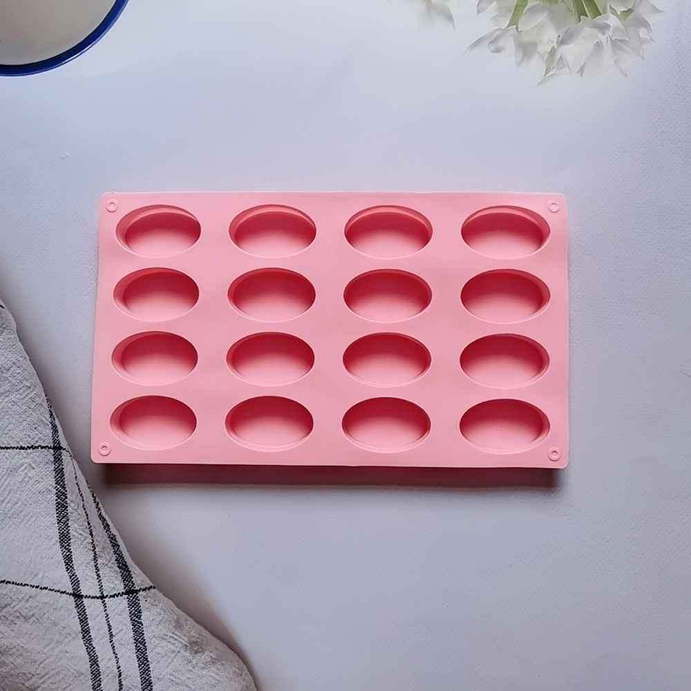 Nuevo modelo 16 oval 574 molde de silicona donut chocolate DIY helado pudín postre molde huevo