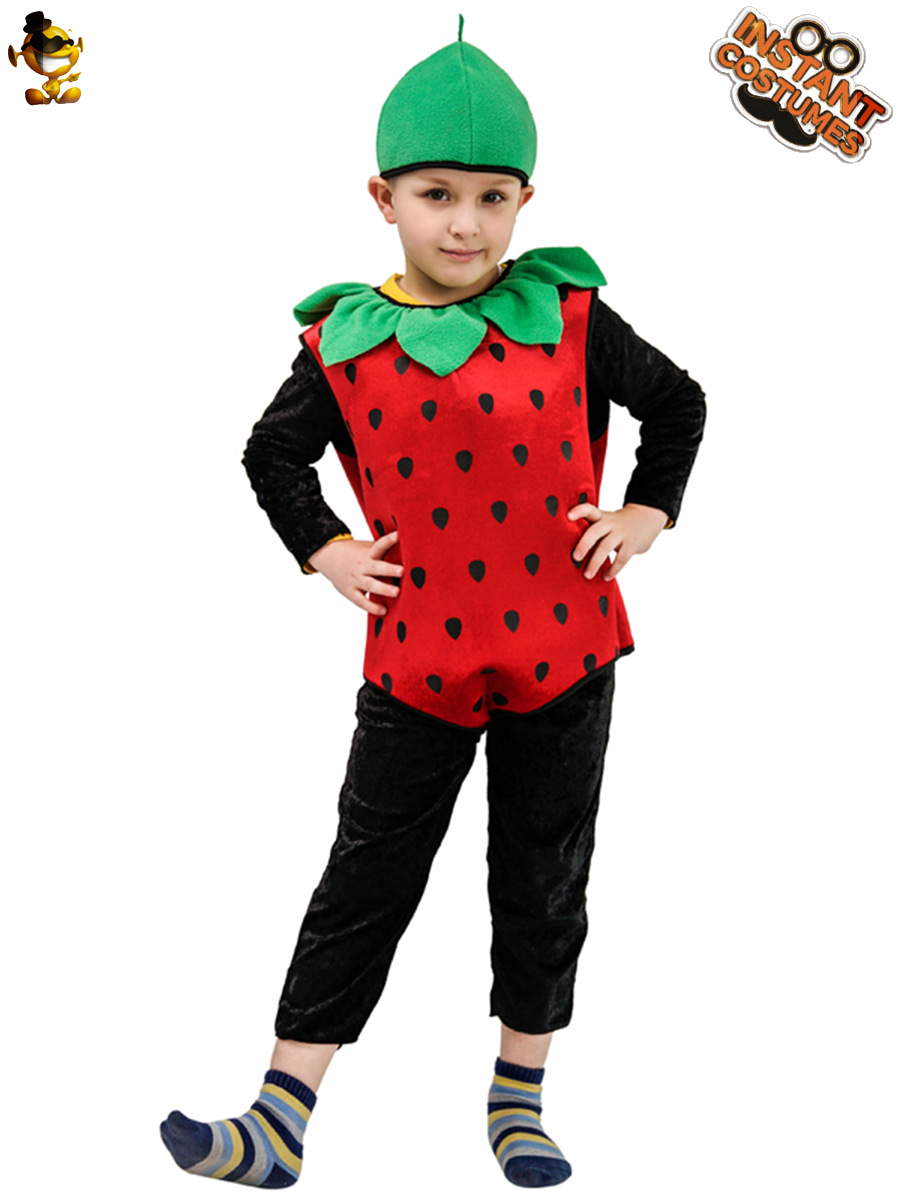 Niños parodia fresa traje de Halloween carnaval fiesta traje fresa etapa