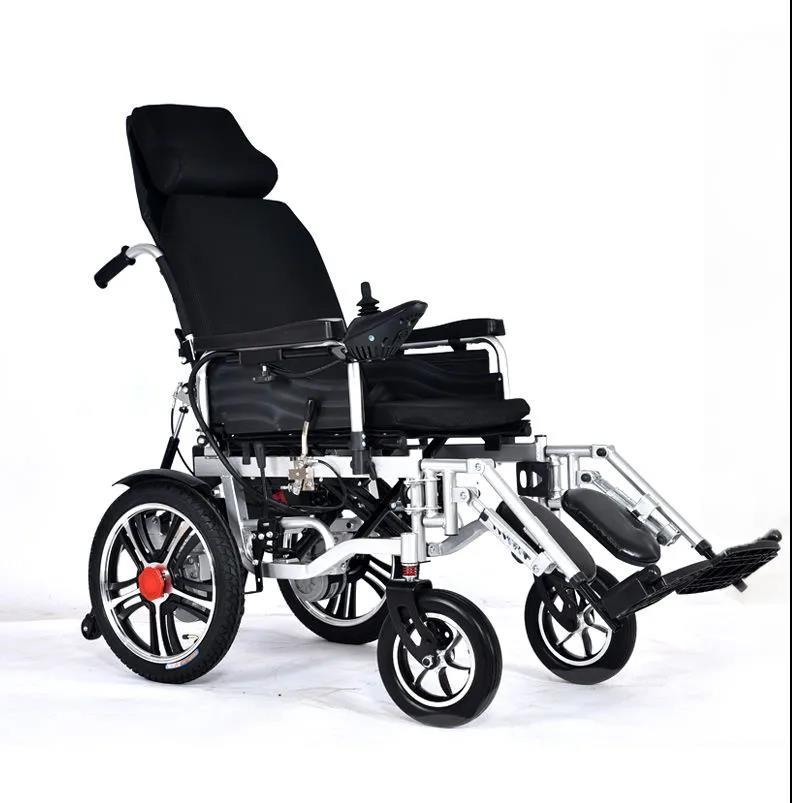 Electric wheelchair manufacturers can lie folding elderly disabled intelligent automatic elderly four-wheel scooter wheelchair