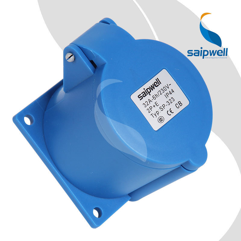 斯普威尔厂家直销AP-323工业插座 防水直插插座 防水防尘插座