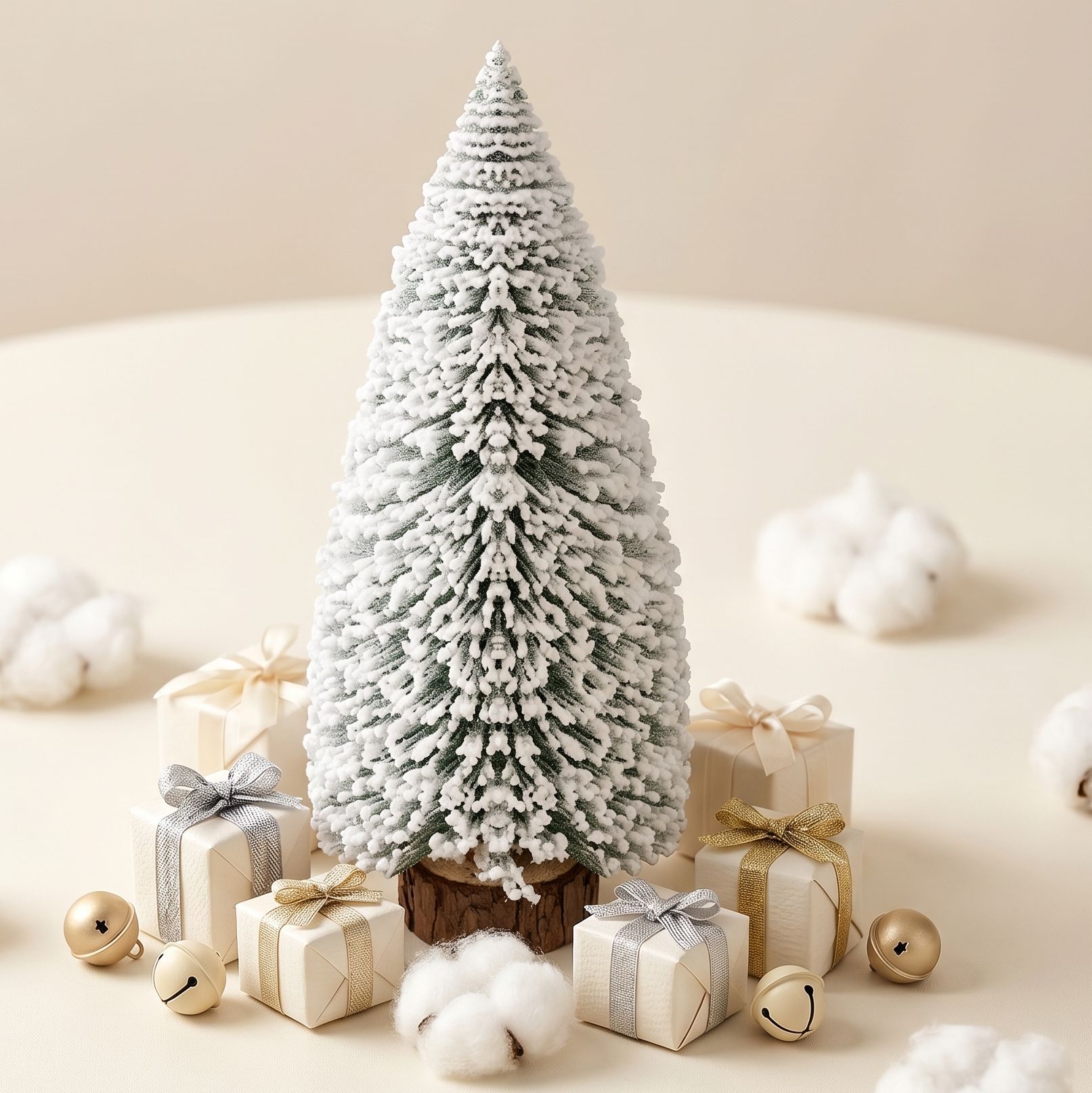 10 - 30cm mini pin pin árbol de Navidad decoración de escritorio decoración de Navidad pegajosa punto blanco flocado pequeño árbol de Navidad image 5
