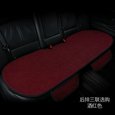 Cotton and Linen Seat Cushion, Seat cushion, seat cover - cotton-and-linen-rear-seat-cushion-burgundy