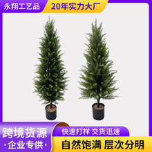 仿真松柏树雪松树环保家居装饰圣诞场地摆件仿真树造景绿植盆栽