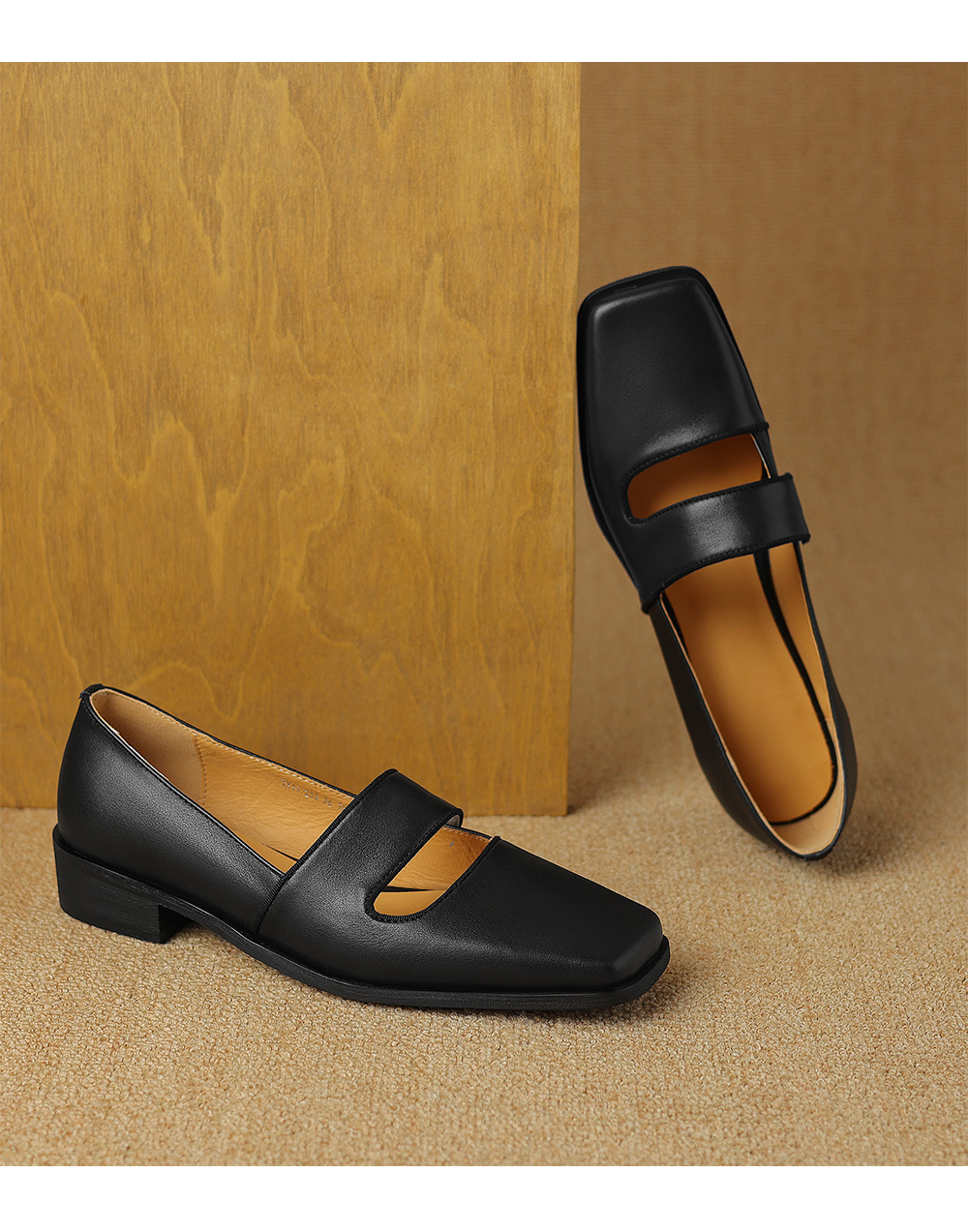 CHIKO Takia Square Toe Block Heels Mary Jane Shoes