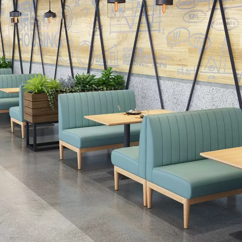 工厂定制卡座沙发商用火锅饭店餐厅桌椅卡座组合皮革靠墙卡座沙发