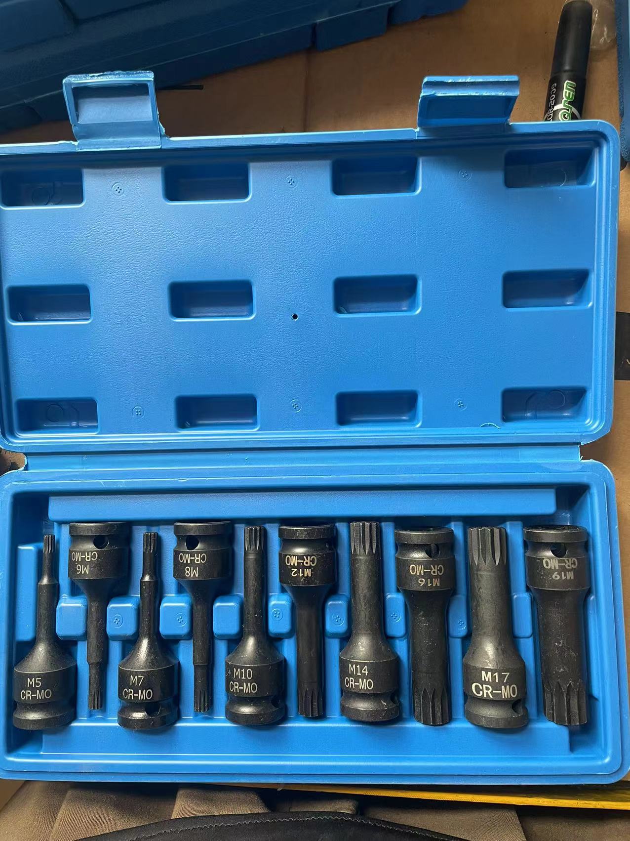 Juego de 10 Llaves de Impacto Neumáticas Integradas de 1/2, Herramienta Manual Neumática de 12.5 mm, Juego de Llaves de Impacto Hexagonales