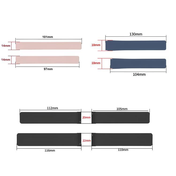 xDfind correa de silicona de absorción magnética suave 18mm / 14mm / 22mm / 20mm