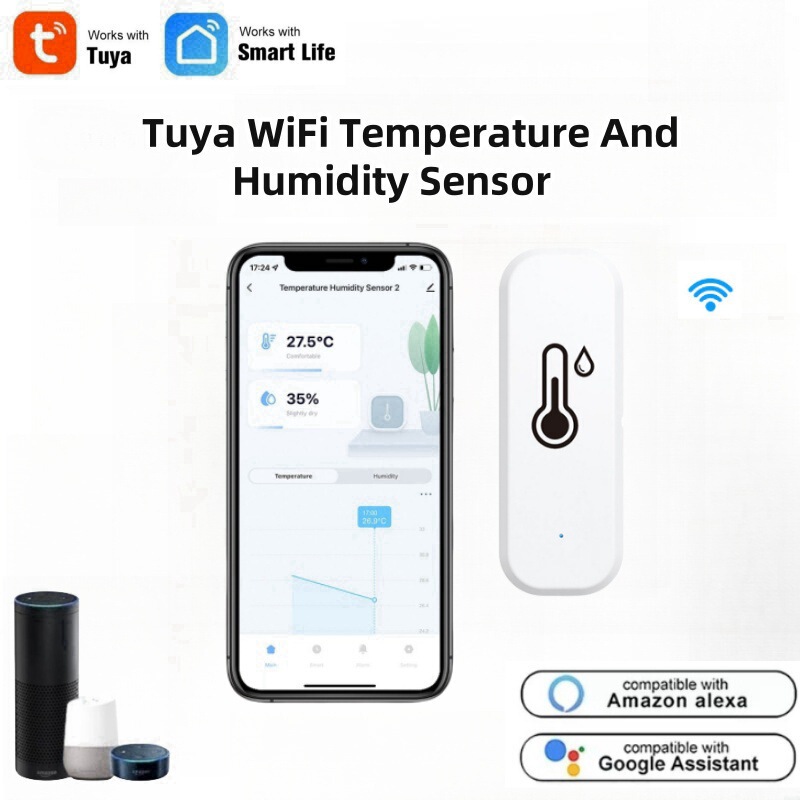 Graffiti smart wifi temperature and humidity detector indoor wireless temperature and humidity sensor greenhouse sensor