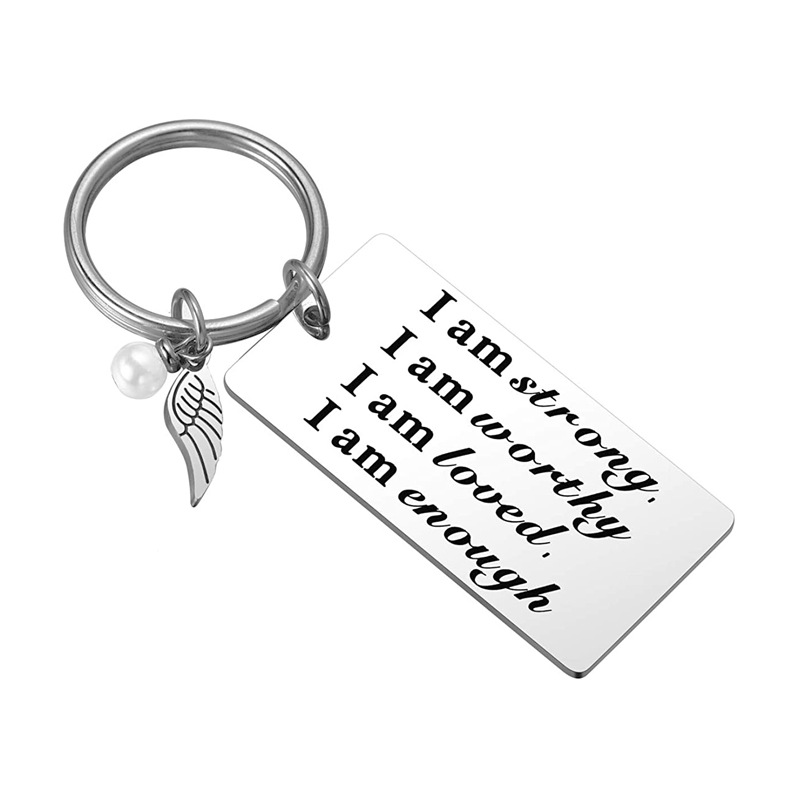 Plating Design Fashion Style Fashion Letter Titanium Steel Plating Artificial Pearls Unisex Memorial Keychains