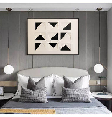 现代简约客厅卡纸装饰画样品房实物装置画立体雕刻墙面挂画玄关画|ms