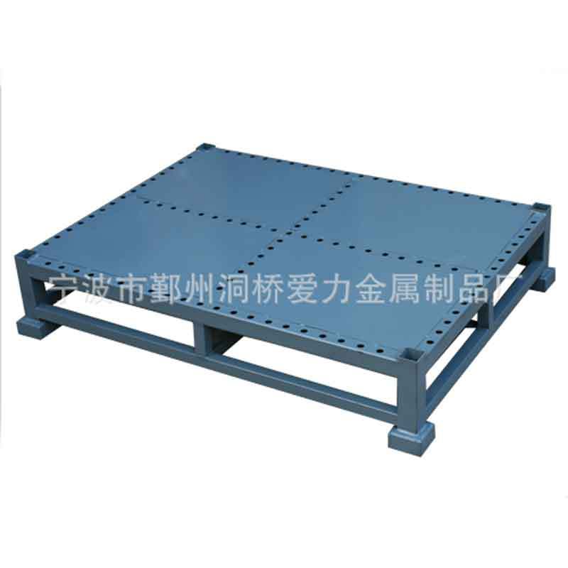 供应多种可折叠金属托盘重型物流仓储钢制四面钢质加工货架