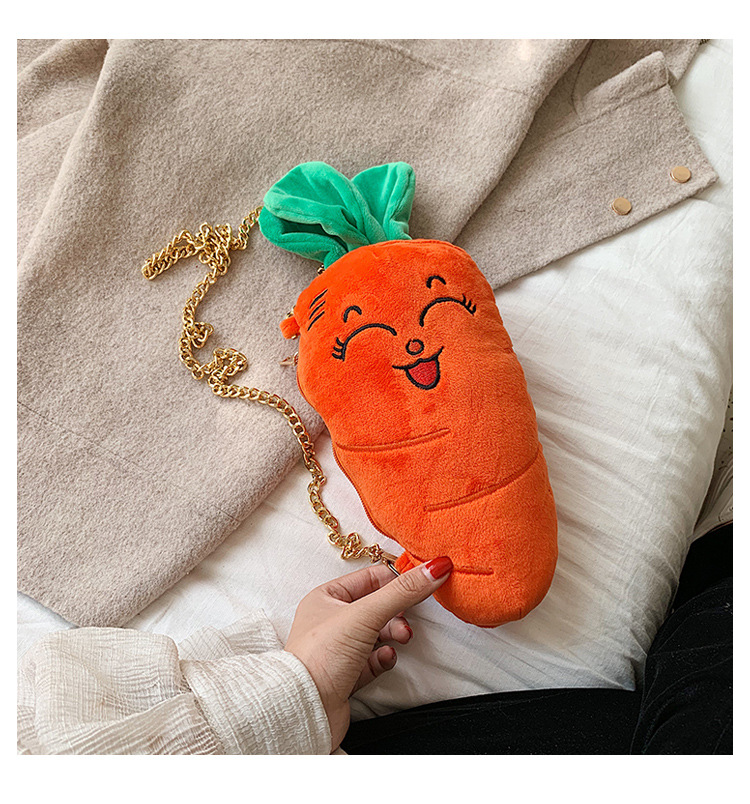 Cute Carrot Shoulder Messenger Plush Bag Wholesale Nihaojewelry display picture 52