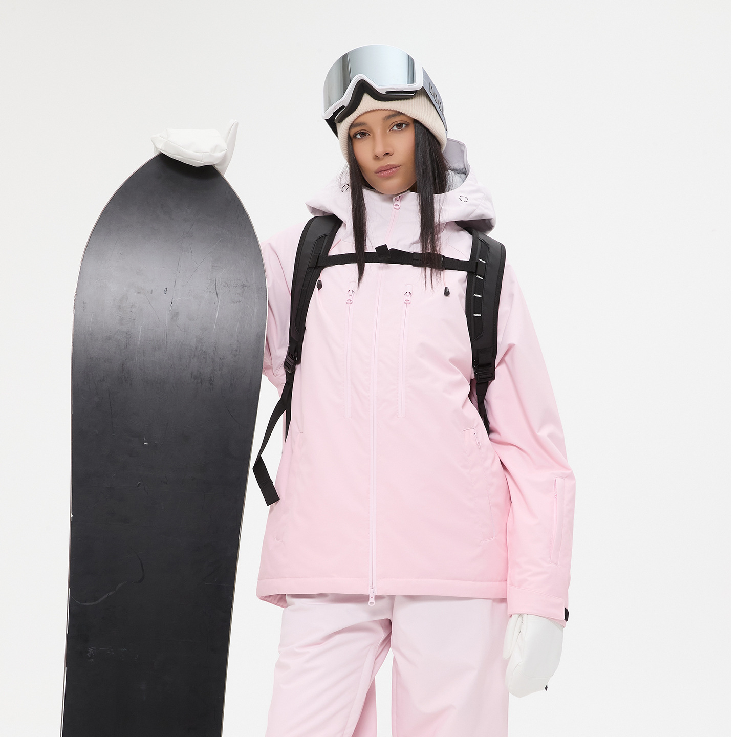 3L gradient ski suit, women's and men's, windproof and waterproof, quilted and fully seam-sealed, source factory, customizable.