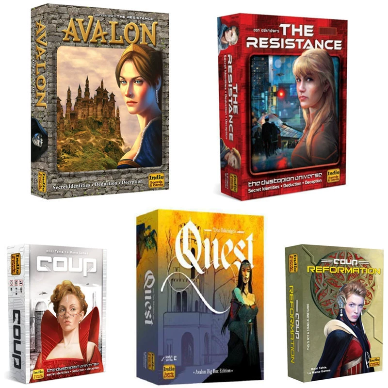Английская AVALON COUP THE RESISTANCE настольная игра карта коллекция