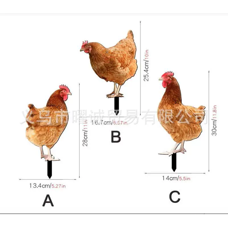 Трансграничный новый сад статуя животного свая металлическая курица петух двор свая курица скульптура Сад Открытый Акрил
