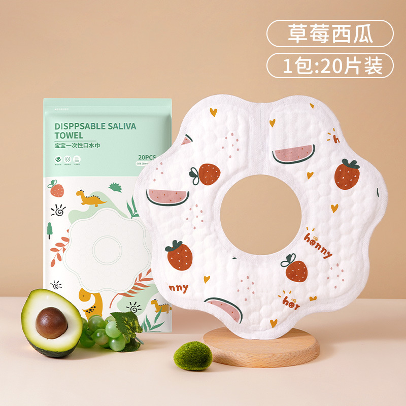 Niños desechables babero bebé más tamaño bebé comiendo paño babero impermeable empaquetado individualmente al por mayor