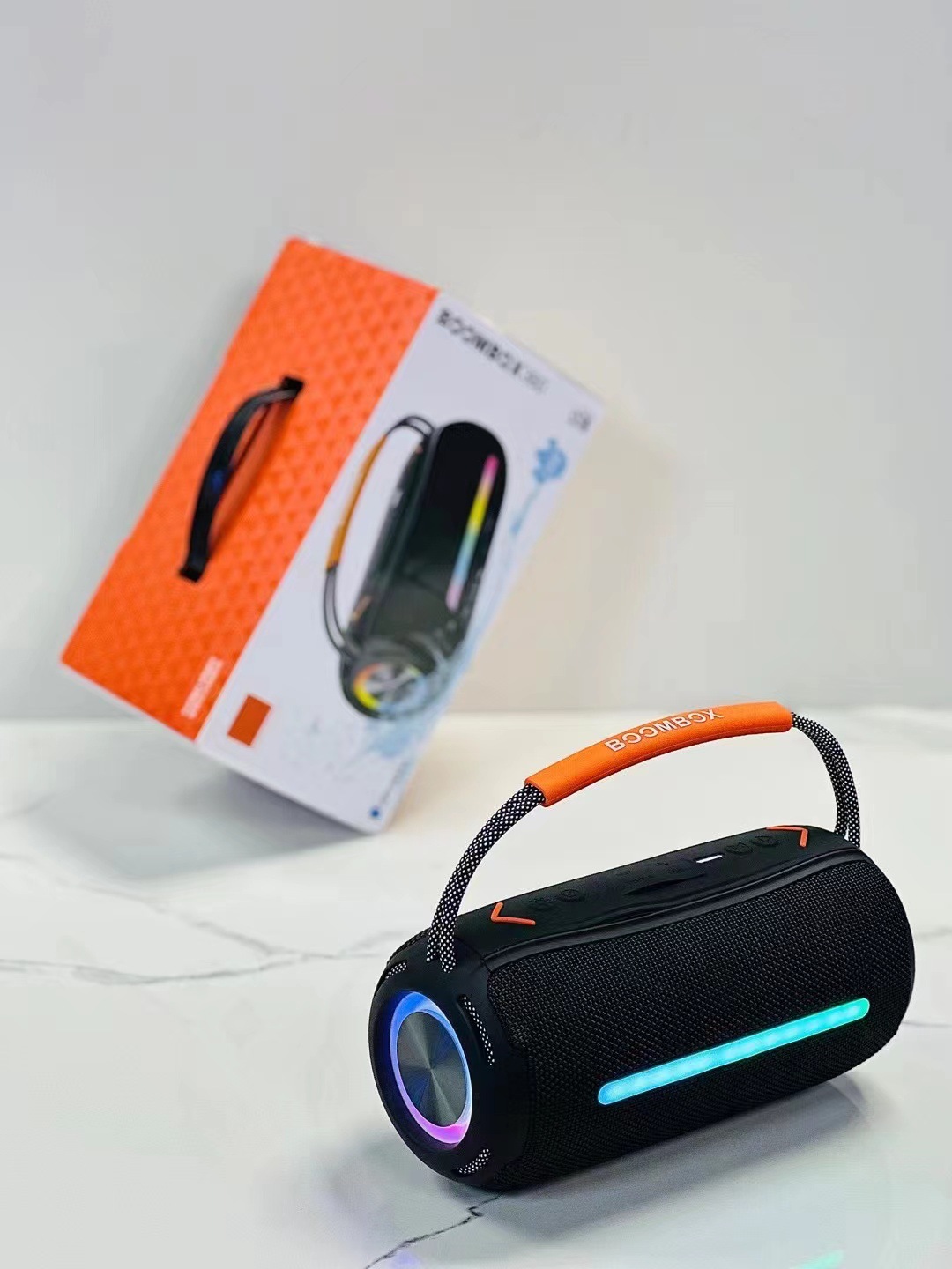 Lightweight And Portable Boomsbox360 Bluetooth Speaker Rgb