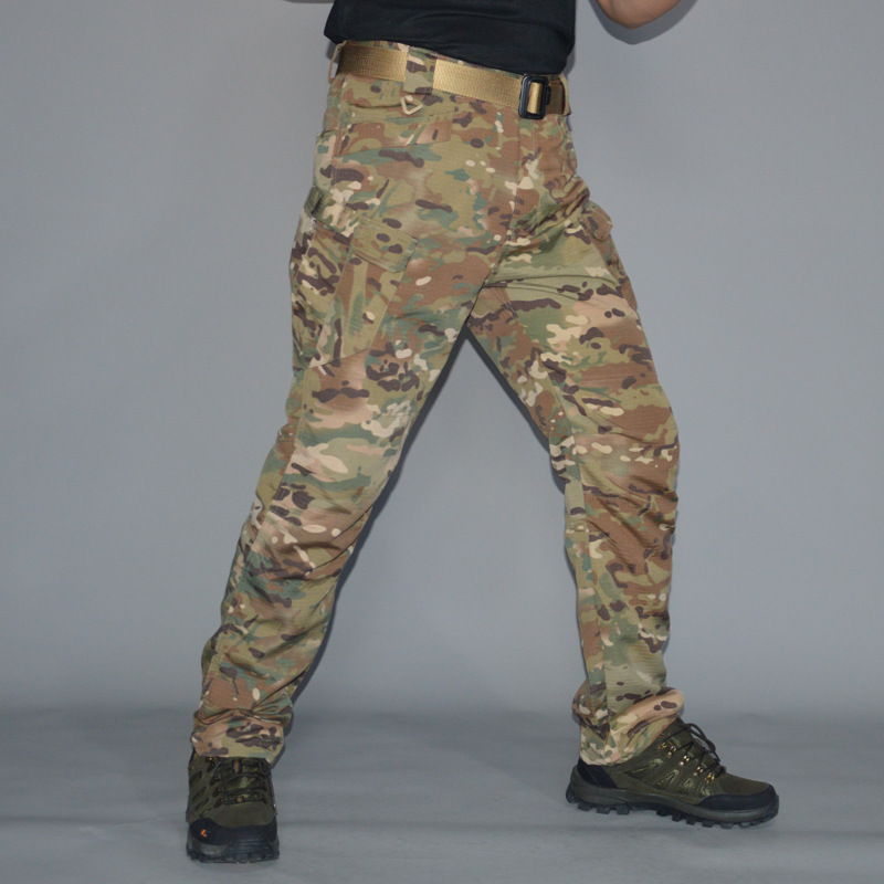 Primavera y otoño al aire libre arcontes x7 pantalones tácticos varones anti-rascar y resistentes al desgaste pantalones de entrenamiento sueltos multi-bolsas pantalones militares transfronterizos