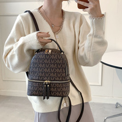 包包女士雙肩包2024新款女包時尚百搭高級質感背包大容量PU學生包