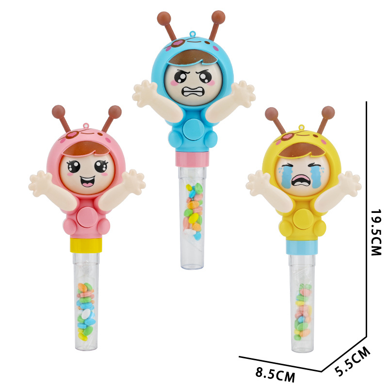 Chongwei Cartoon Rotating Face Changing Toy Candy Play Creative Cute Baby Expression Face Changing Baby Fun Toy with Candy
