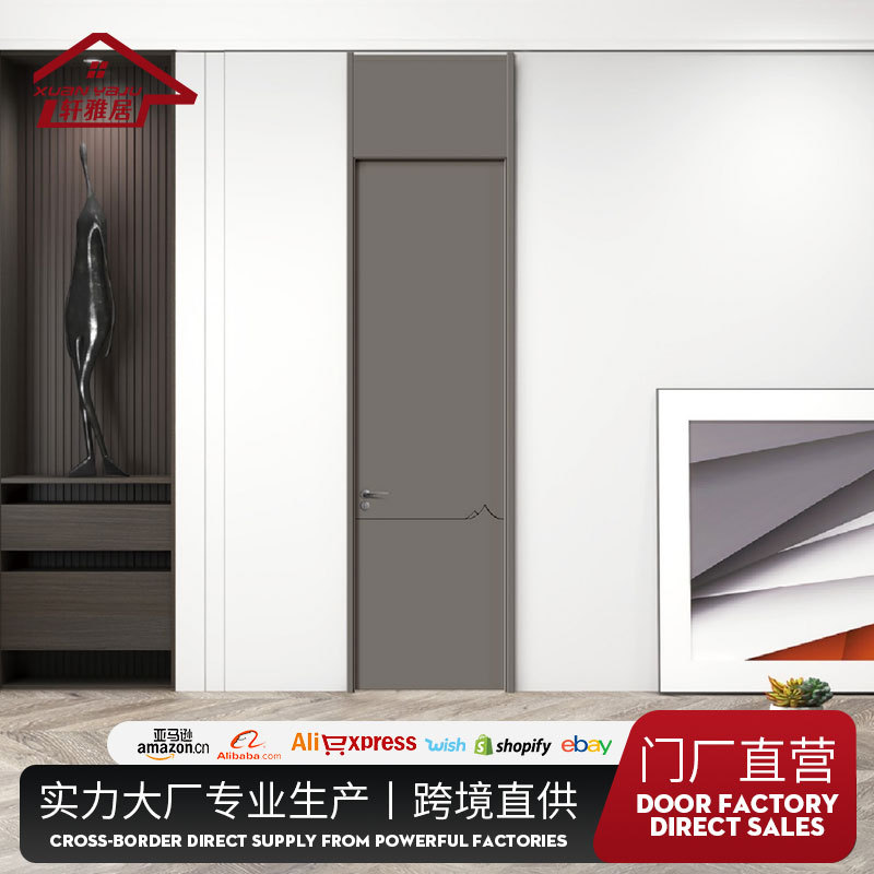 厂家橡木碳晶实木门橡木实木室内门生态碳晶门跨境