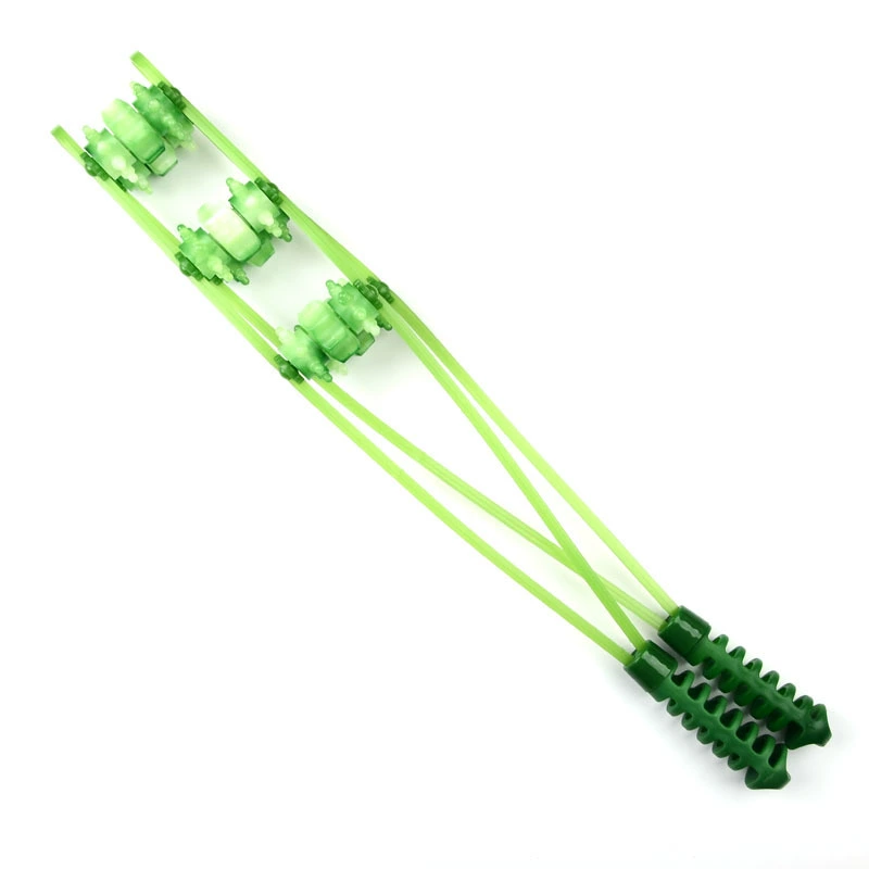 Back massage roller bar, 50 cm, multi-wheel 2–6 rows, green/yellow/blue