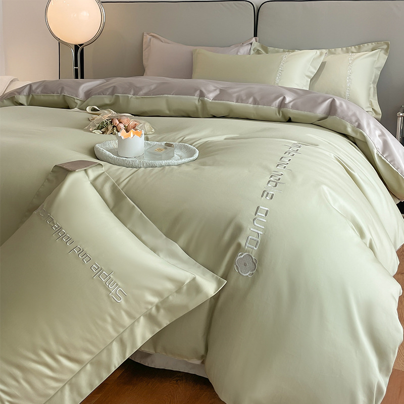 Todo algodón largo algodón puro algodón cuatro piezas conjunto 2025 nuevo algodón dormitorio sábanas de alta calidad sábanas de cama tres piezas conjunto