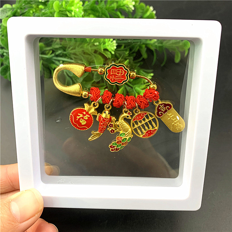 子供の驚き安全ピンの携帯ストラップ赤ちゃんの驚き防止レトロなアクセサリーのペンダント妊婦の平安ブローチ