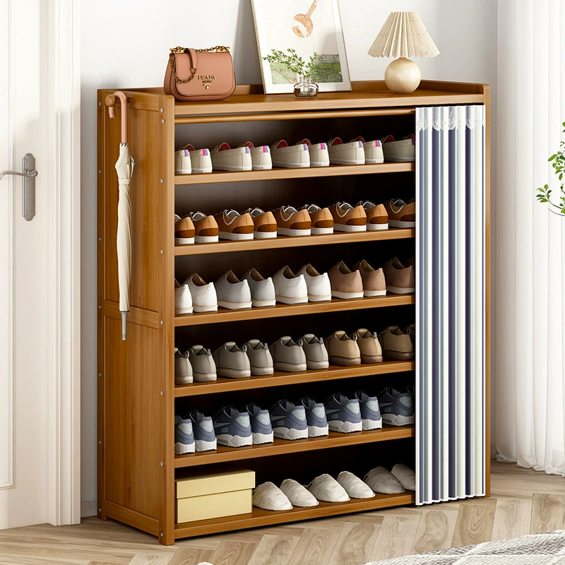 Shelf Rack Shoe Cabinet Solid Wood Multi-tier Shoe Rack from Yomiego