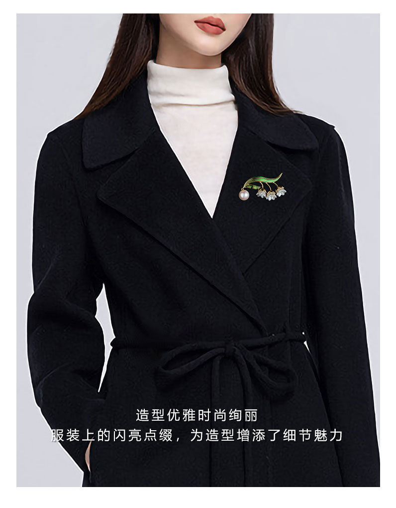 国风简约时尚铃兰花胸针小众高级感精致花朵胸花新款优