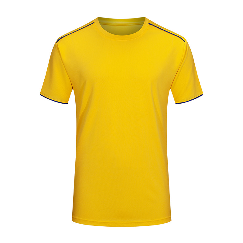 Uniforme de clase de deportes de cuello redondo Uniforme de equipo Uniforme de grupo Camisa publicitaria Camisa electoral Camiseta de manga corta de secado rápido Ropa de trabajo personalizada