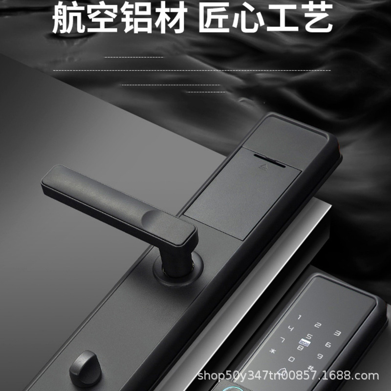 Cerradura de huellas dactilares cerradura inteligente hogar antirrobo puerta contraseña cerradura electrónica cerradura de puerta semiautomática cerradura antirrobo de un solo agarre