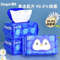 Deyou ウェットトイレットペーパー ファミリーパック 増粘ウェットトイレットペーパー 男女兼用 トイレ掃除用ウェットティッシュ 80枚入 T
