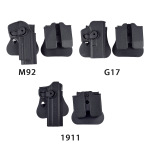 跨境亚马逊IMI快拨CS战术IMI快拔手枪套1911 M92  G17G19道具塑料