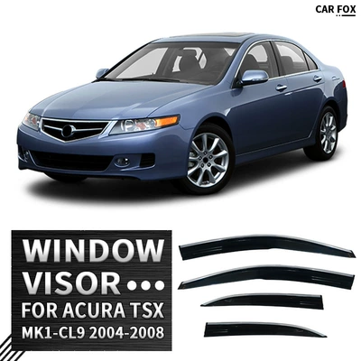 Suitable for ACURA TSX car Window rain rain shield sun visor rain eyebrow ACURA TSX Window visor (Rain shield) - standard-packing-without-logo-acura-tsx-mk1-cl9-2004-2008-with-bright-strip-window-rain-shield