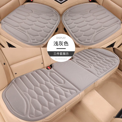 Seat cushion, seat cover – Car Three-Piece Set - light-gray-heat-pressed-one-piece-molding-front-row-small-cushion-1-piece
