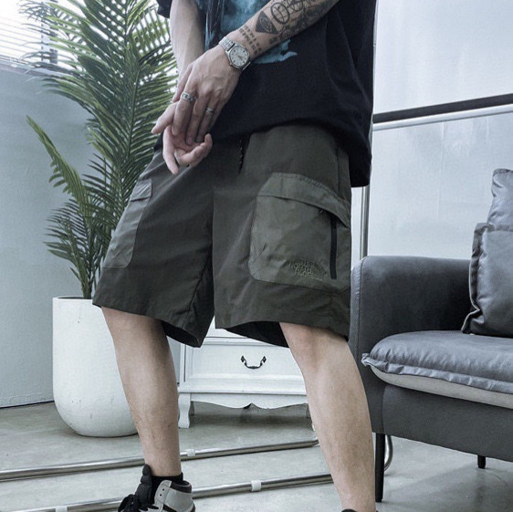 Tnf Quick-Dry Workwear Shorts North Face Summer Men's Sports Casual Shorts Loose Waterproof Cross-Border Straight-Cut