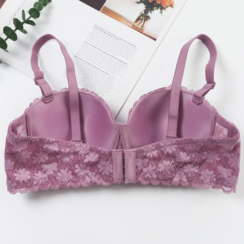 Lace Bralette with Detachable Shoulder Straps, Sexy Push-up cups, 1/2 Cup, Women's Underwire Bralette, Non-sagging