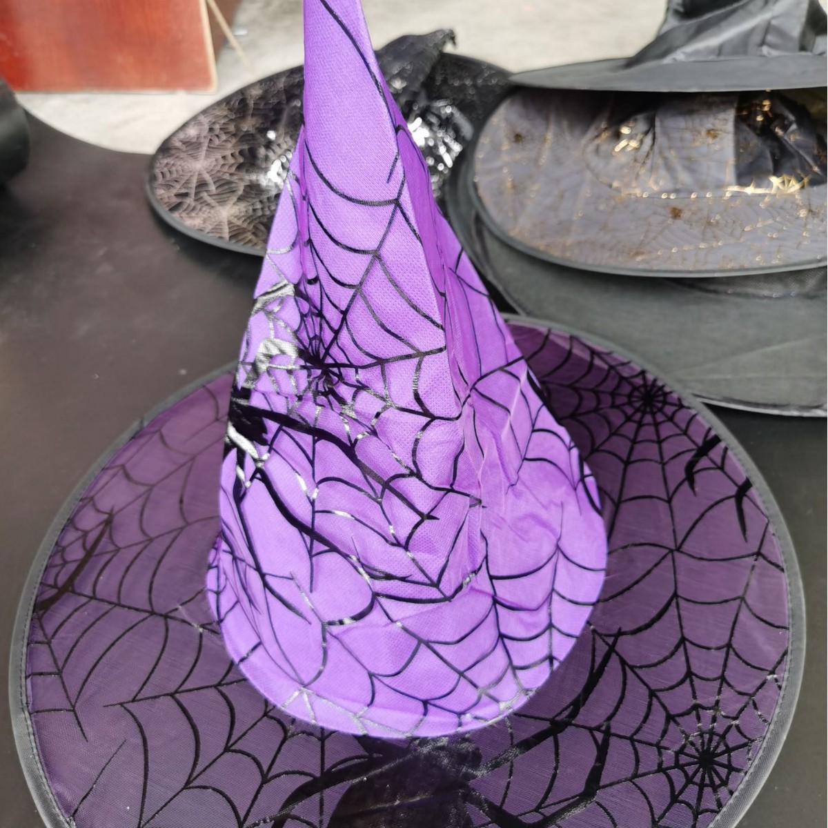 Halloween sombrero negro Oxford paño bruja sombrero accesorios de disfraces de maquillaje Harry Potter bruja sombrero