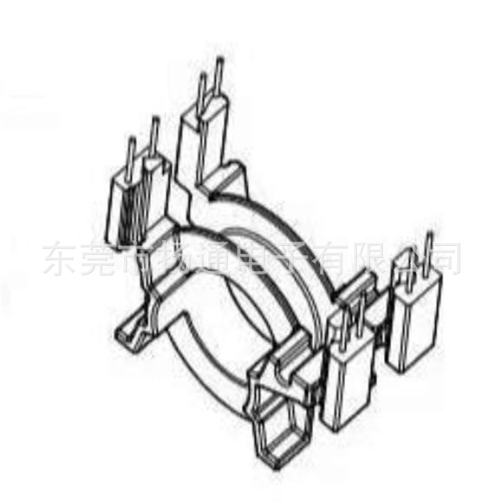 PQ2617变压器骨架PQ2617高频骨架PQ2617骨架卧式4+4