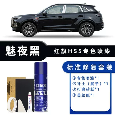 Hongqi Hs5 Self-Painting Touch-Up Pen in Avtomobil boya qələmləri - color-classification-charming-night-black-standard-repair-send-soil-simple-tools