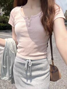 BM�L�¿���ʽ��ɫ������T��Zelly Top����bm�����ݼy��������Ů��