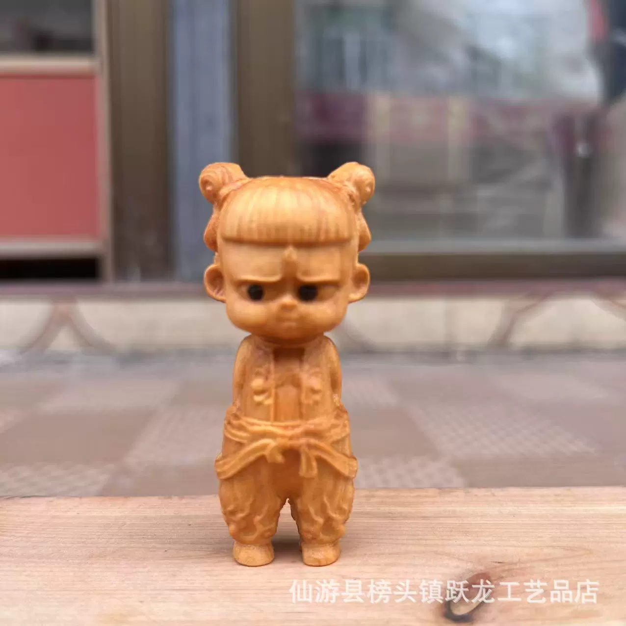 Carved cartoon cute table pendant Sichuan thuja from natural wood with animals, handle, pen, Birthday gift